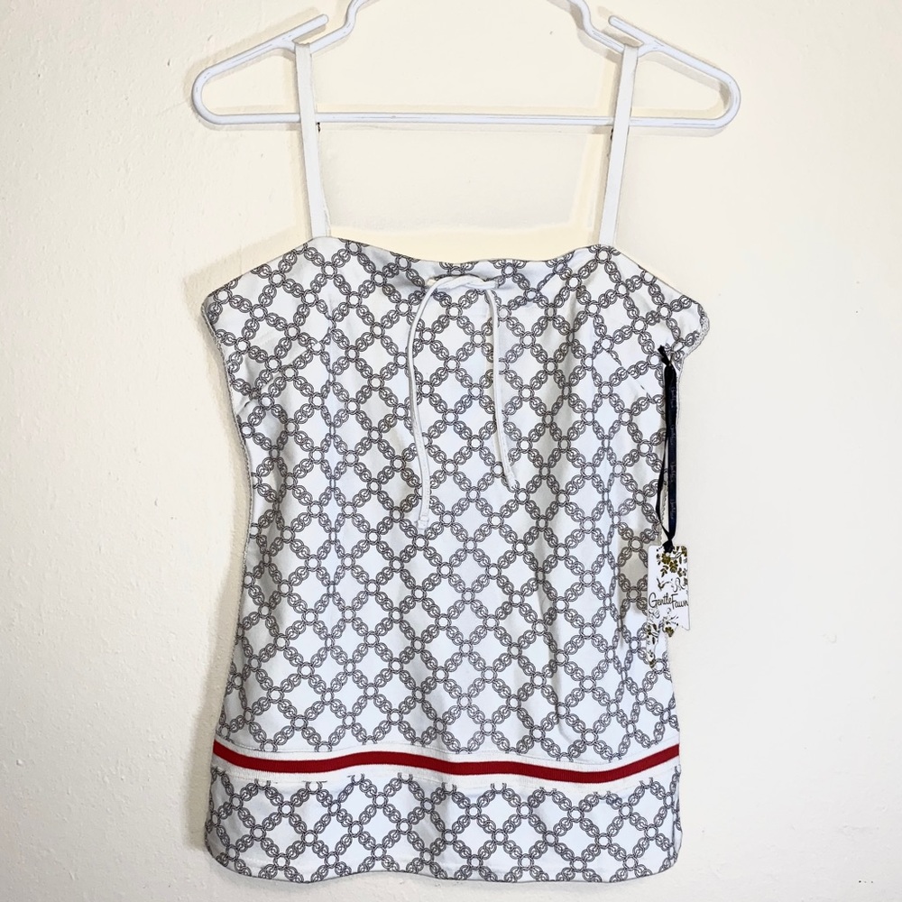 Cute Tank Top, Criss-Cross Chain Pattern